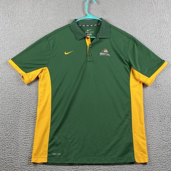 Nike Dri-Fit Golf Polo Shirt Men’s Large Wright State Raiders Causal Athletic - Picture 1 of 11